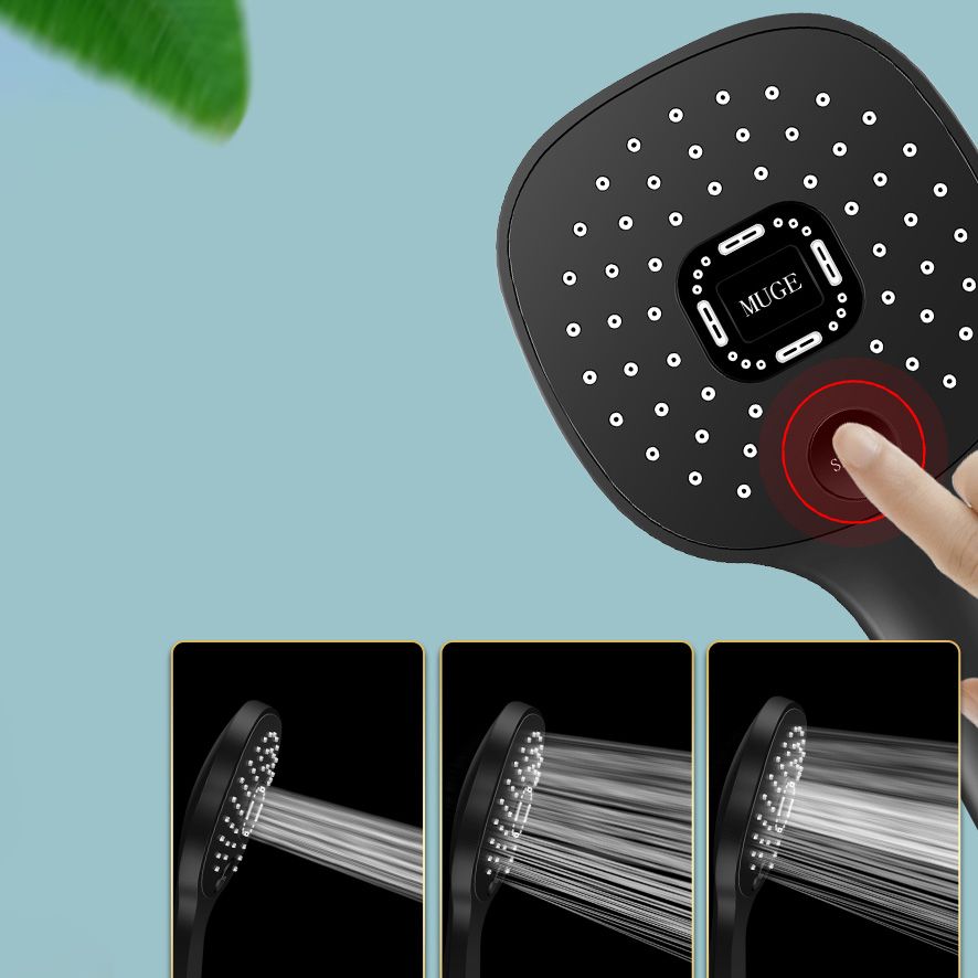 Frendorf | Zeitgenössischer Handheld Supercharged Duschkopf Quadratischer Metall Sprühkopf