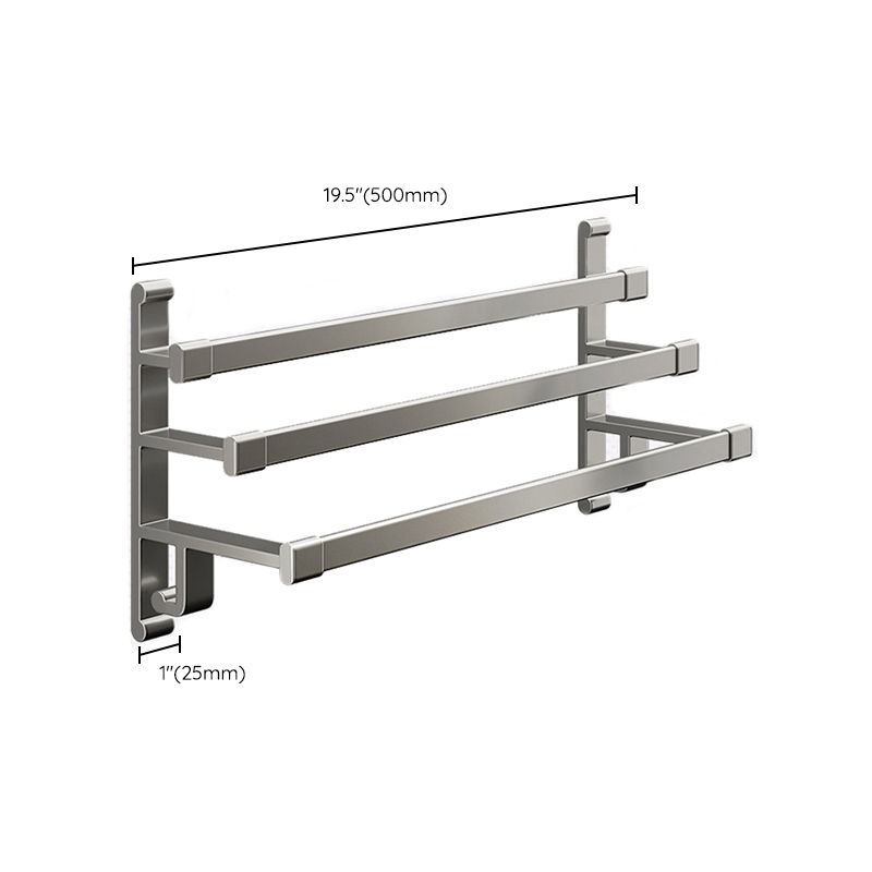 Frendorf | Graues Badezimmer Zubehör Set Zeitgenössischer Stil Aluminium Handtuchstange