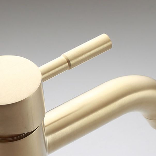 Frendorf | Deck Mounted Roman Tub Faucet Low Arc Tub Faucet Set in Gold