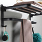 Frendorf | Zeitgemäßes Badezimmerzubehör-Set Schwarze Oberfläche Bademantelhaken/Handtuchring Bar