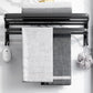 Frendorf | Modernes Aluminium-Badezimmerzubehör-Set Matt Schwarz Badregal/Handtuchhalter/Papierhalter