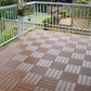 Frendorf | 30 cm x 30 cm Quadrat PVC Terrasse Fliesen Schnappinstallation Außenbodenfliesen