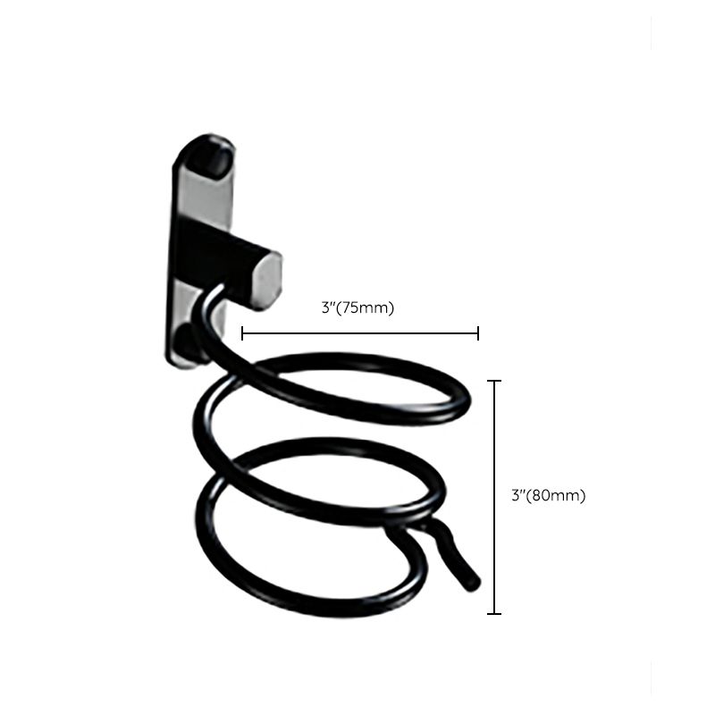 Frendorf | Zeitgemäßes Badezimmerzubehör-Set Schwarze Oberfläche Bademantelhaken/Handtuchring Bar