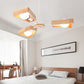 Frendorf | TimberLuxe Modern Kronleuchter aus Holz | Stilvolle Deckenleuchte | Skandinavisches Design