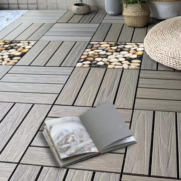 Frendorf | Deck Planke Loose Lay Holzfußbodenfliesen Garten Außenfußboden