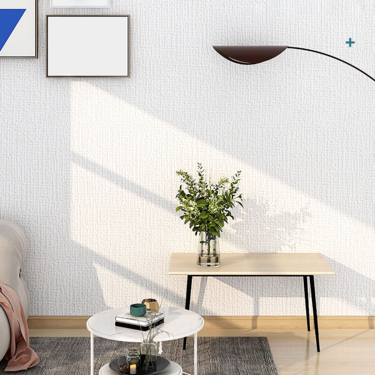 Frendorf | Modern Pearl Wandschmuck Flachs Wandzugangsplatte Abziehen und Aufkleben Dicke Schaumleiste