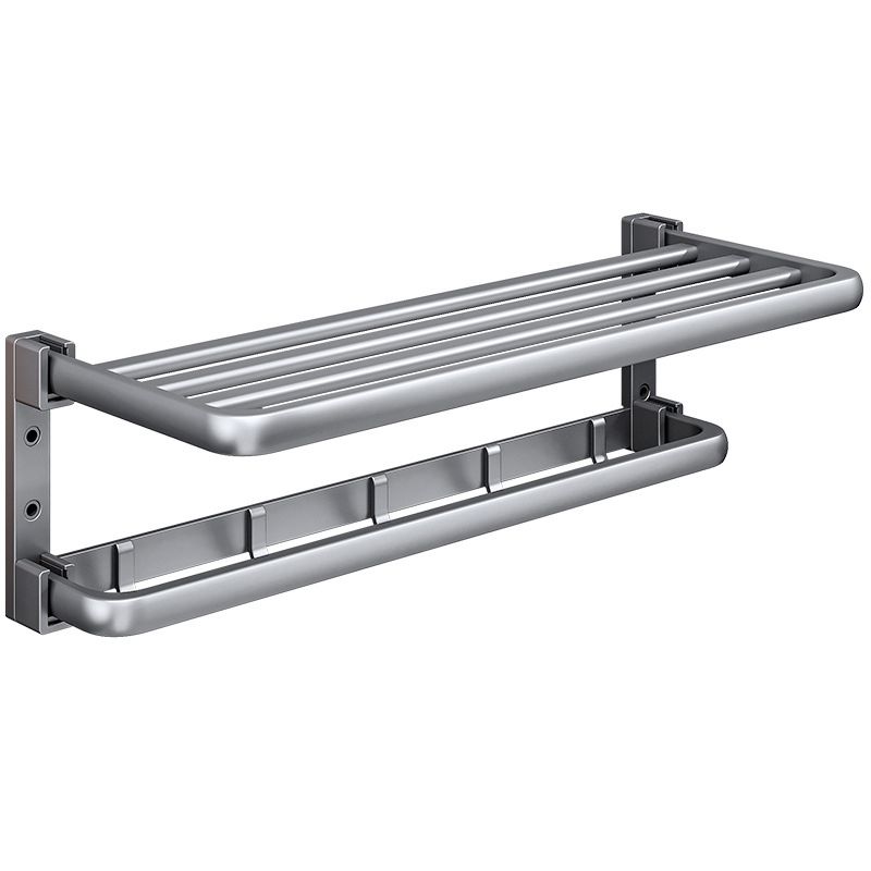 Frendorf | Moderne Badezimmer Zubehör Hardware Set Graue Handtuchstange Badregal Bad Hardware Set