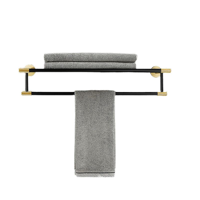Frendorf | 5-teiliges modernes Badezimmerzubehör Set aus schwarzem Messing Badezimmerhardware