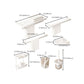 Frendorf | Modernes Weißes Badezimmerzubehörset Edelstahl Bad Hardware Set