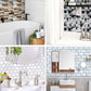 Frendorf | Kunststoff Peel & Stick Mosaikfliese Wasserdichte Peel & Stick Mosaikfliese mit quadratischer Form