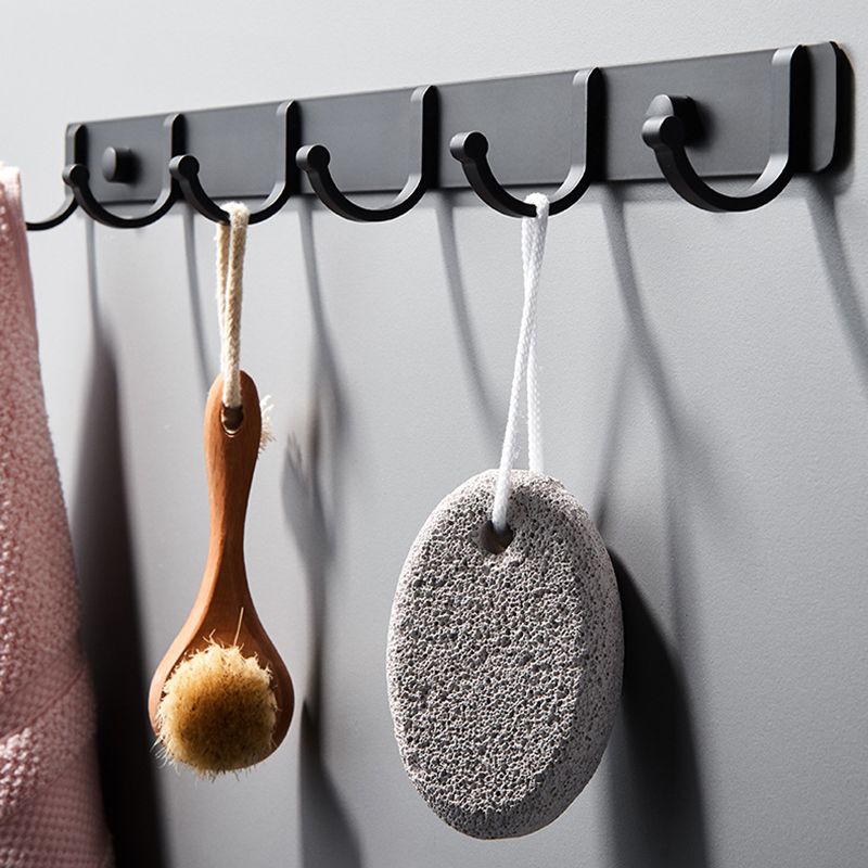 Frendorf | Modernes Badezimmer Zubehör Set Silber/Schwarz Badezimmer Accessoire Kit