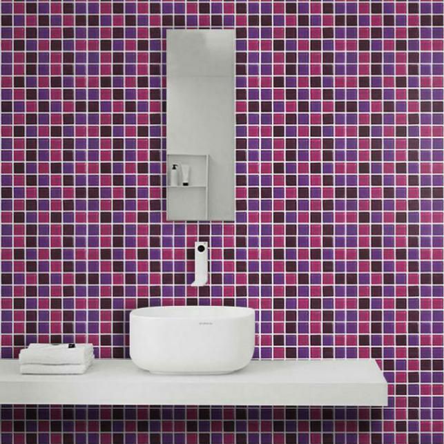Frendorf | Mosaikfliesen-Tapete PVC Wasserdicht Abziehen und Kleben Wandfliese mit quadratischer Form