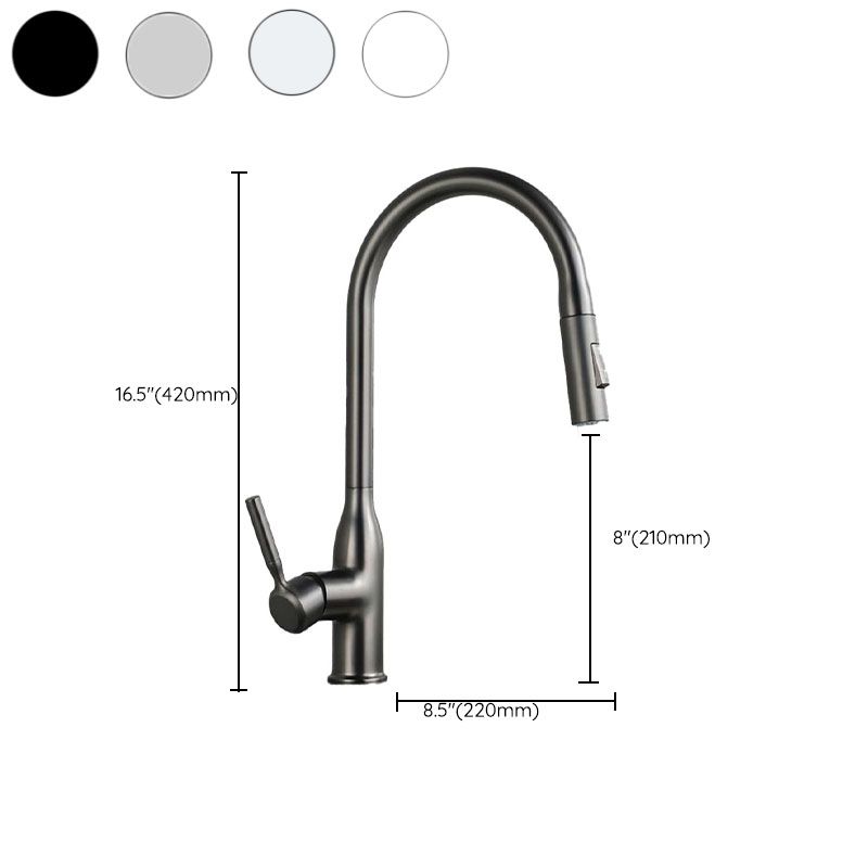 Frendorf | Moderner Pull-down Wasserfüller Einhand Hochbogen Küchenspülenarmatur