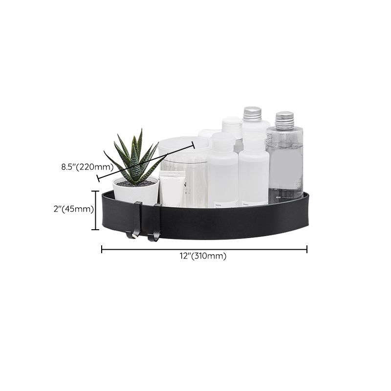 Frendorf | Modernes Aluminium-Badezimmerzubehör-Set Matt Schwarz Badregal/Handtuchhalter/Papierhalter