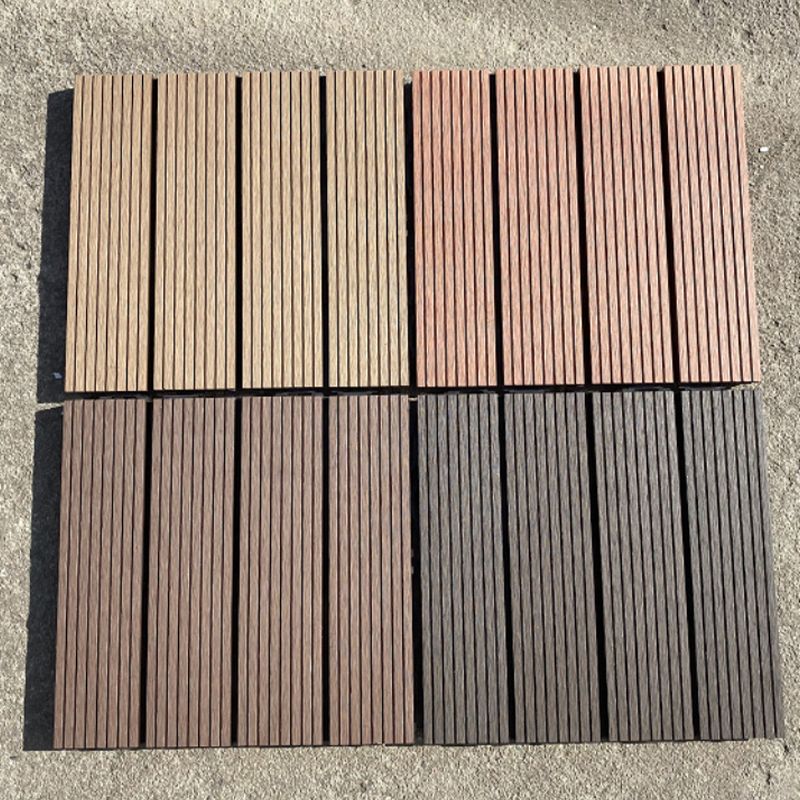 Frendorf | 12" X 12" PVC 6-Slat Quadrat Patio Fliesen Schnappfit Installation Außenbodenfliesen