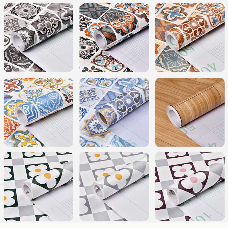 Frendorf | Multi-Tonal Stil Vinyl Plankenboden Peel and Stick Porzellanfliesen Look PVC Bodenbelag