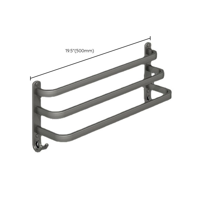Frendorf | 2-teiliges modernes Badzubehörset aus Aluminium mattgrau Handtuchstange