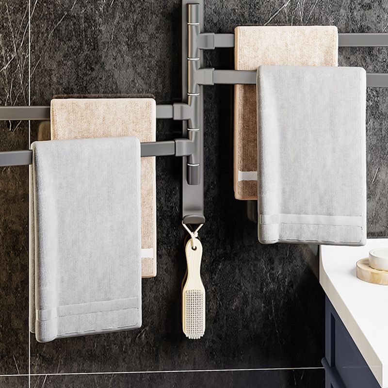 Frendorf | Contemporary Gray Bathroom Accessory Set  Aluminium Handtuchhalter