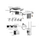 Frendorf | Modernes Badezimmer-Zubehörset Silber Badezimmerzubehör Hardware-Set