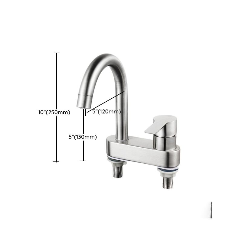 Frendorf | 304 Edelstahl Zentrum Wasserhahn Badezimmer Einhand heiß und kalt Waschbecken Wasserhahn