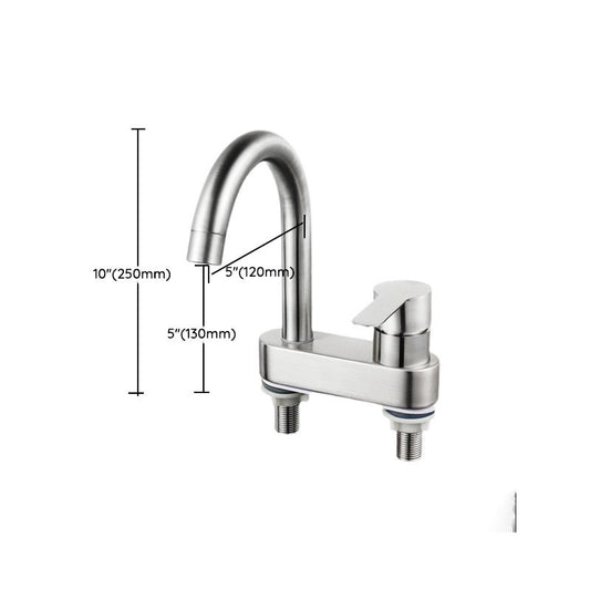 Frendorf | 304 Edelstahl Zentrum Wasserhahn Badezimmer Einhand heiß und kalt Waschbecken Wasserhahn