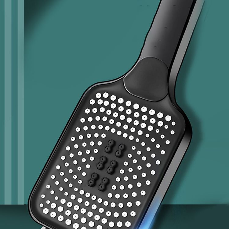 Frendorf | Moderne Rechteckige Handbrause in Schwarz 3 Strahlen Wandmontierte Handbrause