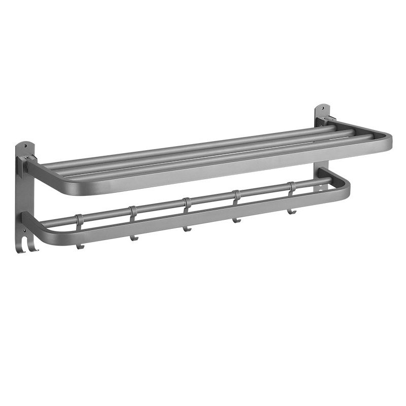 Frendorf | Modernes Badezimmer-Hardware-Set aus Edelstahl Mattgrau Bademantelhaken/Handtuchstange
