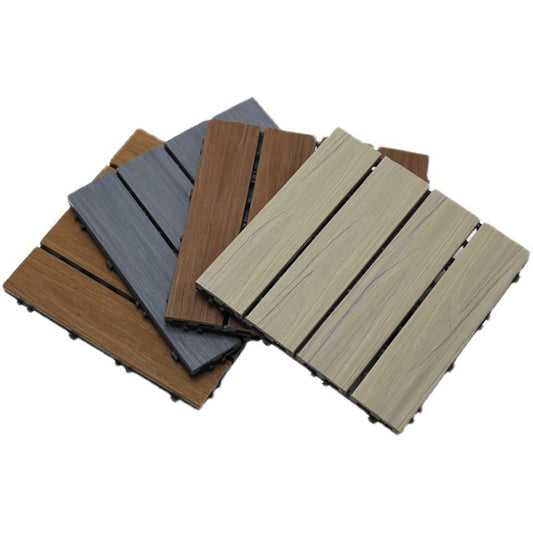 Frendorf | 12" X 12" 4-Slat Quadrat PVC Bodenfliesen Snap-Fit Installation Bodenplattenfliesen