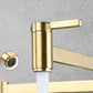 Frendorf | 1-Handgriff gebürstetes Nickel weit verbreiteter Wasserhahn 1 Loch wandmontierter Badezimmer Wasserhahn mit Messing