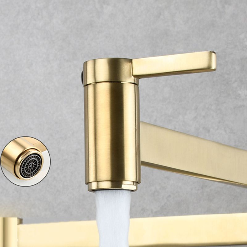 Frendorf | 1-Handgriff gebürstetes Nickel weit verbreiteter Wasserhahn 1 Loch wandmontierter Badezimmer Wasserhahn mit Messing