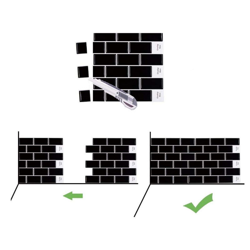 Frendorf | Peel-and-Stick-Fliese Quadrat Fleckenbeständige Mosaik Peel-and-Stick-Fliese für die Küche