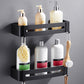 Frendorf | Matt Schwarz Modernes Badzubehör Set, Set von 3, Badregal