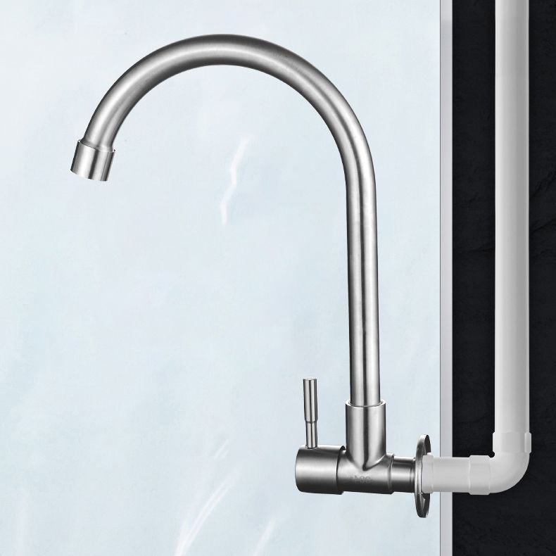Frendorf | Moderner Brückenwasserhahn 304 Edelstahl Knopfgriff Schwenkauslauf Wandmontierter Wasserhahn