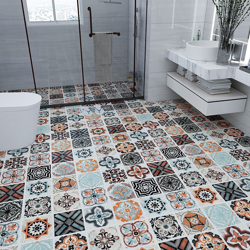 Frendorf | Modern Vinylbodenplanken zum Abziehen und Aufkleben Geometrisch bedruckter PVC-Bodenbelag