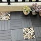 Frendorf | 12" X 12" Deck/Patiobodenfliesen 4-Slat Quadrat für Außenpatiofliesen