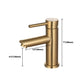 Frendorf | 1-Handgriff Gold Nickel Weitlaufende Armatur Einloch Hebel Waschbeckenarmatur mit Abfluss