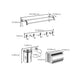 Frendorf | Modernes Badezimmerzubehör Hardware Set Silber Badezimmer Hardware