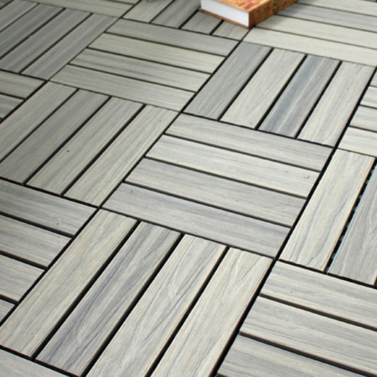 Frendorf | 12" X 12" 4-Slat Quadrat PVC Bodenfliesen Snap-Fit Installation Bodenplattenfliesen