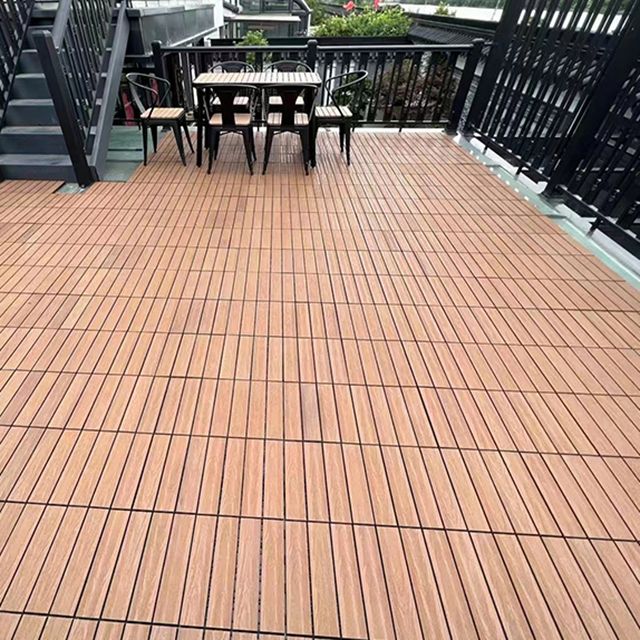 Frendorf | Deck Planke Loose Lay Holzfußbodenfliesen Garten Außenfußboden
