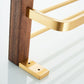 Frendorf | Holz- und Aluminium-Badehardware-Set Goldenes Badezimmerzubehör-Set