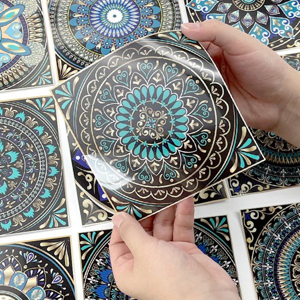 Frendorf | PVC Peel & Stick Mosaikfliese Quadrat Mosaikfliesen Tapete mit wasserdicht