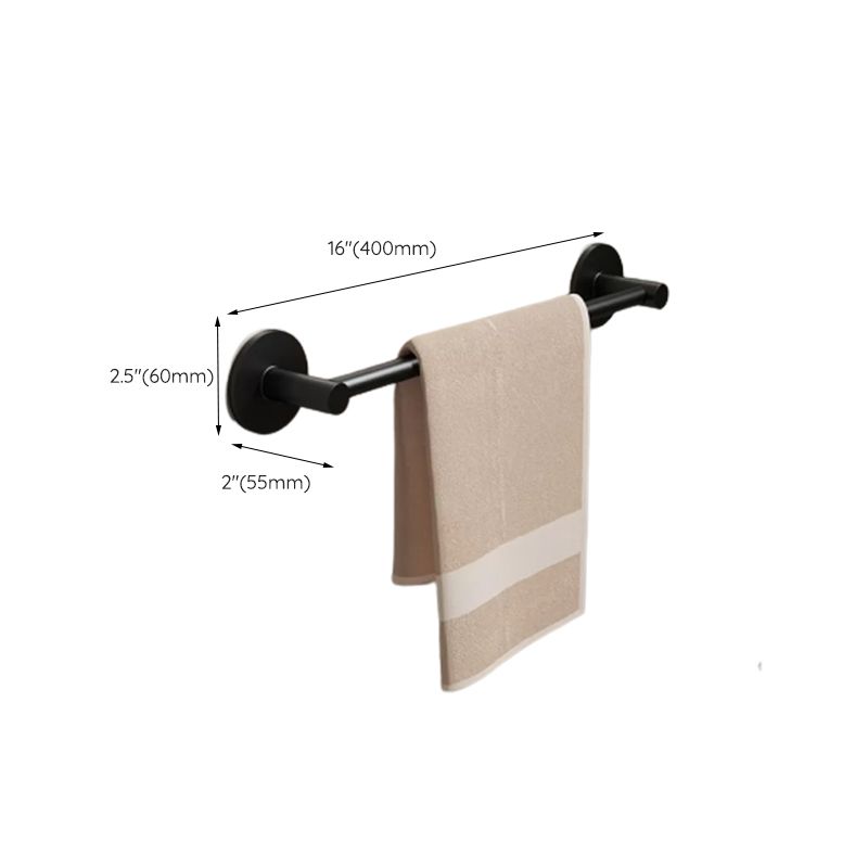 Frendorf | Aluminium Badezimmer Hardware Set Schwarzes Badezimmerzubehör Kit Handtuchhalter