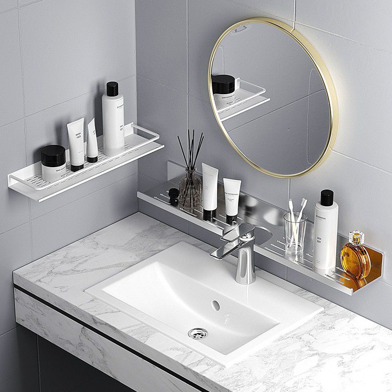 Frendorf | 2-teiliges modernes Badezimmer-Hardware-Set Badregal aus Aluminium