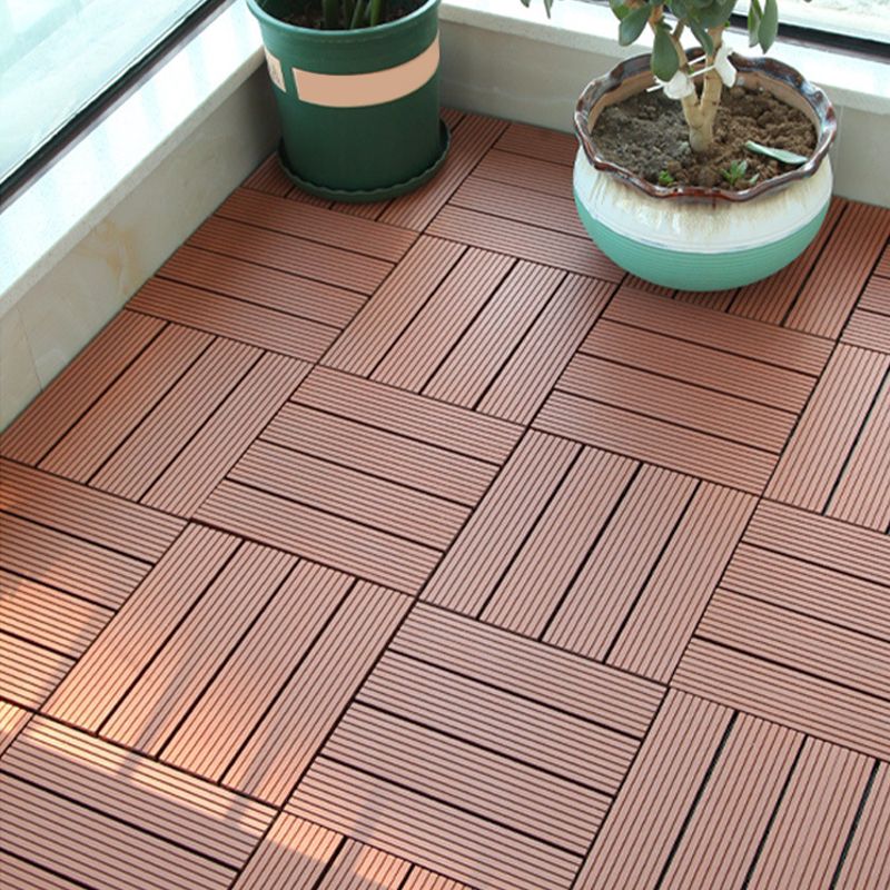 Frendorf | 12" X 12" PVC 6-Slat Quadrat Patio Fliesen Schnappfit Installation Außenbodenfliesen