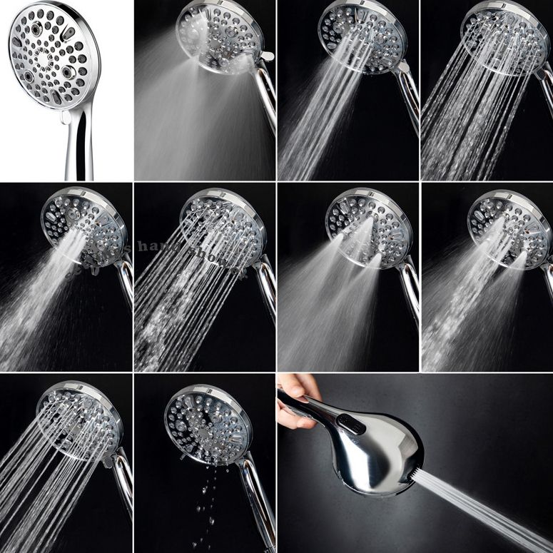 Frendorf | Rundes Handheld-Duschkopf Plastik Wasser effiziente Duschkopf