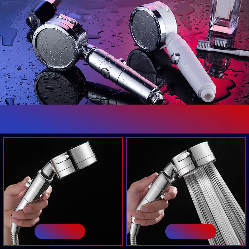 Frendorf | Zeitgenössischer Handheld Duschkopf Rund 3 Einstellungs Spraykopf in Silber