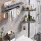 Frendorf | Moderne Badezimmer Zubehör Hardware Set Graue Handtuchstange Badregal Bad Hardware Set