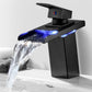 Frendorf | Waschbecken Wasserfall Auslauf Einhandarmatur mit LED Licht