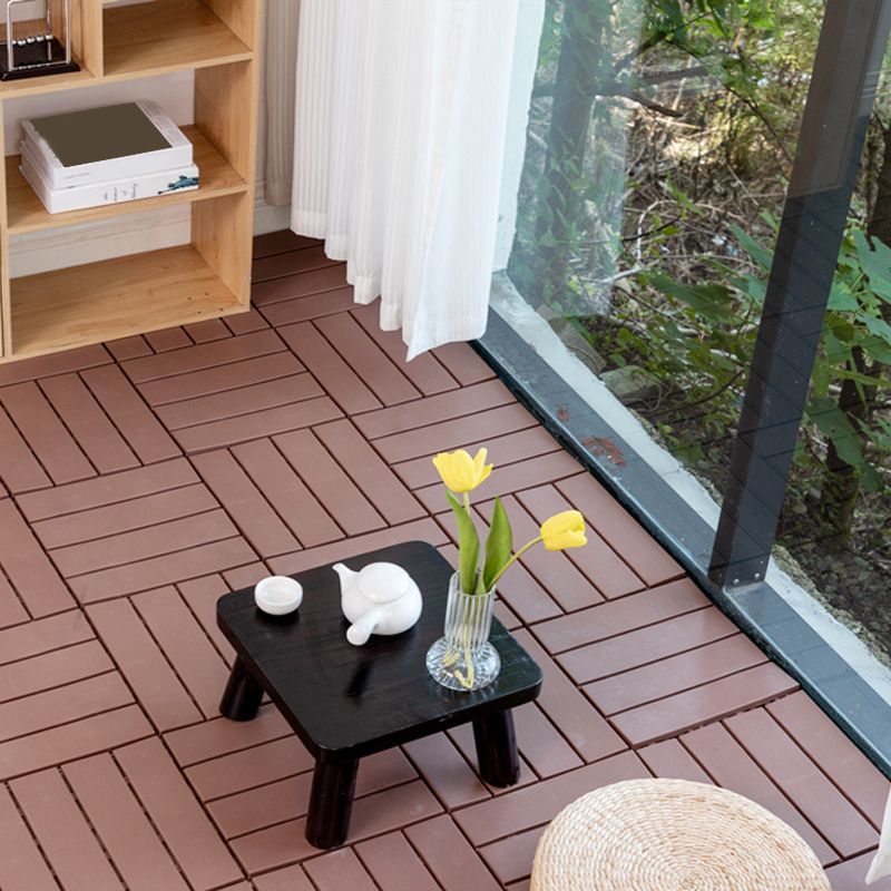 Frendorf | Moderner Stil WPC Bodenbelag Korrosionsbeständiger quadratischer Holzboden