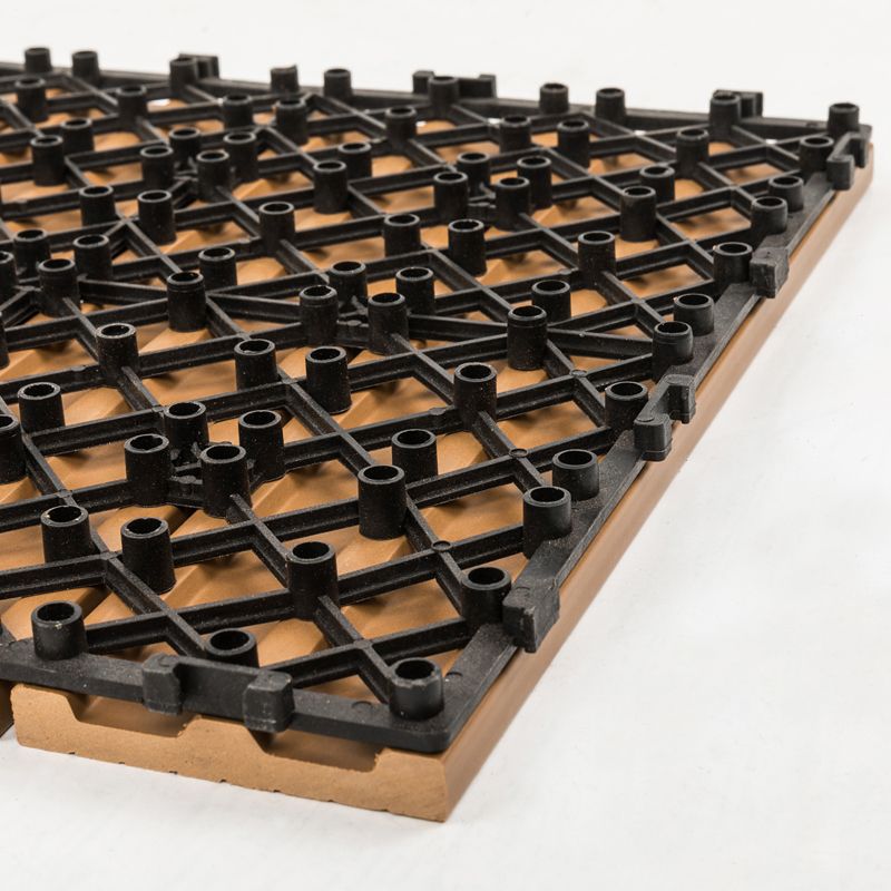 Frendorf | 30 cm x 30 cm Quadrat PVC Terrasse Fliesen Schnappinstallation Außenbodenfliesen